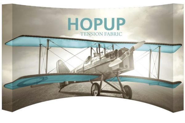 hopup 6x3 curved 15ft tension fabric display