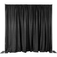 8' Black Pipe and Drape Display