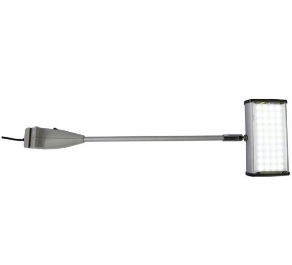 Lumina 200 LED Display Light Silver Coated View with Clip