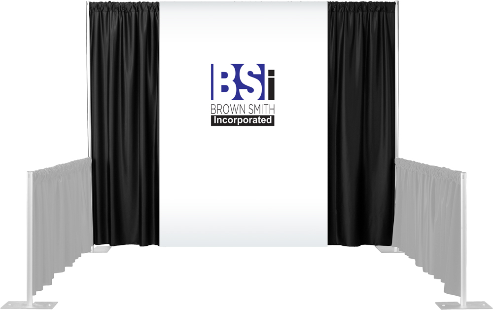 2 Color Maxi-Print Backdrop Drapes Set