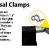 unversal clamps are compatible with 1.5" & 2" uprights