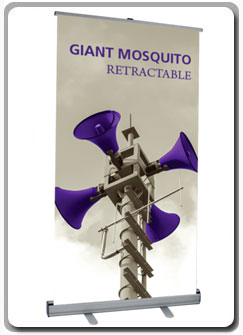 Giant Mosquito Retractable Banner Stand