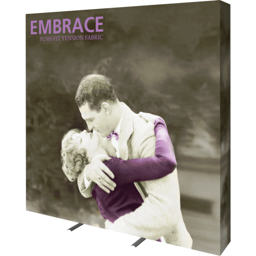 embrace 8ft full height push fit tension fabric display full fitted graphic right