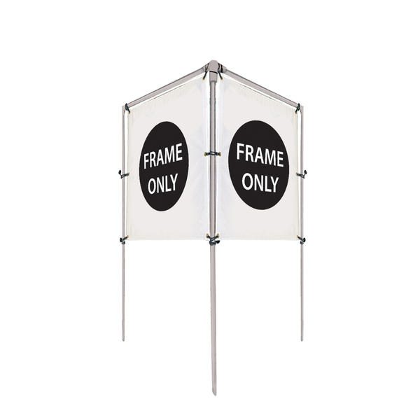 4'W x 5'H In-Ground V-Shape Banner Hardware Only