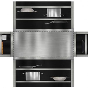 Instructor Table Cloth with Stainless Steel Look