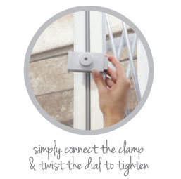 twist the dial to tighten the clamp