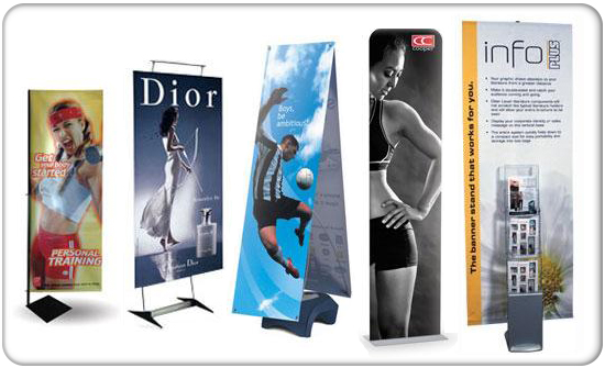 Banner stands 2 product wide