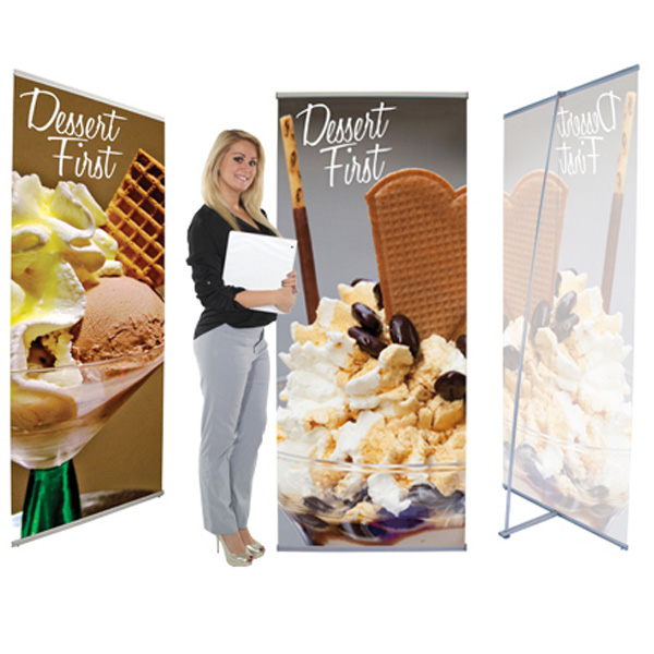 36 Inch L Banner Stands