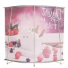 L-shaped banner stand curved graphic package back