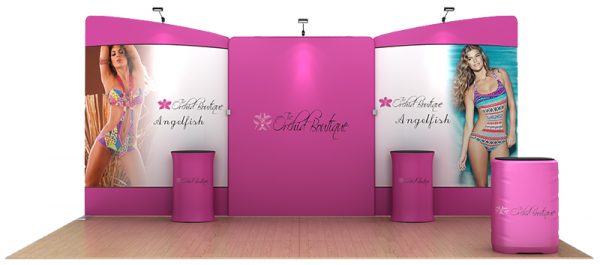 Angelfish 20’ Tension Fabric Display WaveLine Media Kit