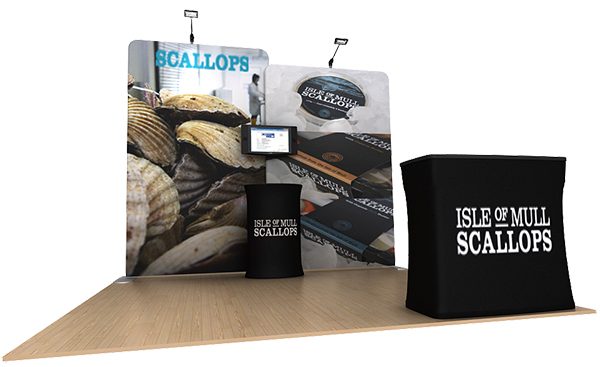 scallop 10ft waveline tension fabric media kit left