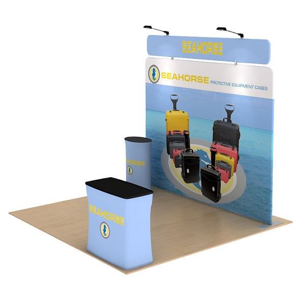 seahorse 10ft waveline flat tension fabric media kit right
