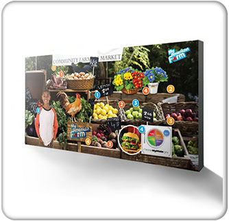 American Farm Bureau Foundation for Agriculture 15ft Farmer's Market Backwall Banner 3 wide Thumbnail