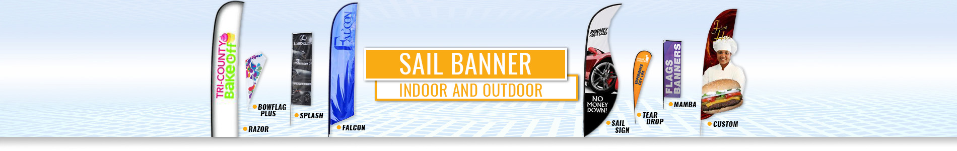 Outdoor Sail Banners & Flying Flag Banners