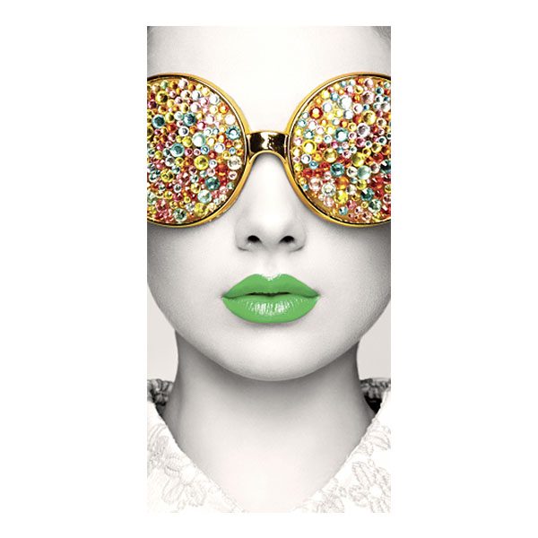 Vector Frame Edge Rectangular 01 Fabric Poster Display Front View