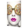 Vector Frame Edge Rectangular 03 Fabric Poster Display Side View