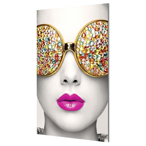 Vector Frame Edge Rectangular 03 Fabric Poster Display Side View