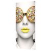 Vector Frame Edge Rectangular 04 Fabric Poster Display Side View