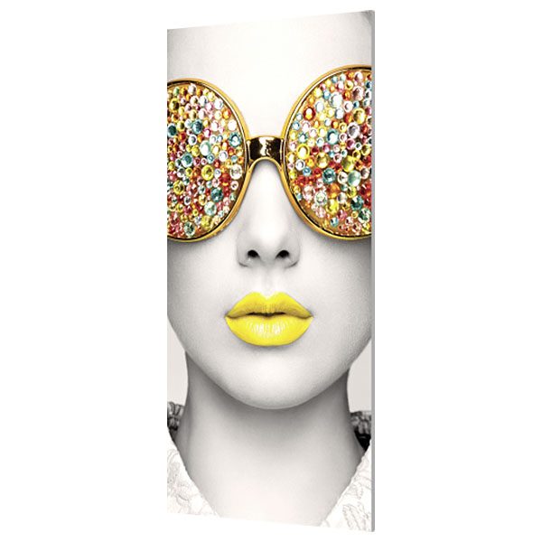 Vector Frame Edge Rectangular 04 Fabric Poster Display Side View