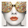 Vector Frame Edge Square 02 Fabric Poster Display Front View