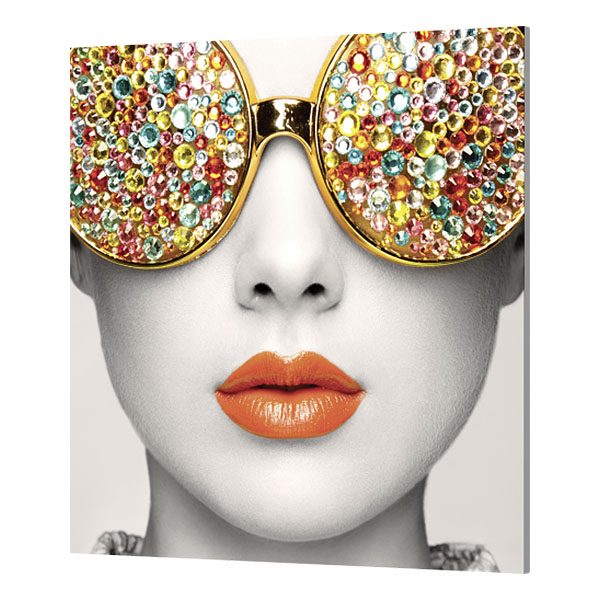 Vector Frame Edge Square 02 Fabric Poster Display Side VIew