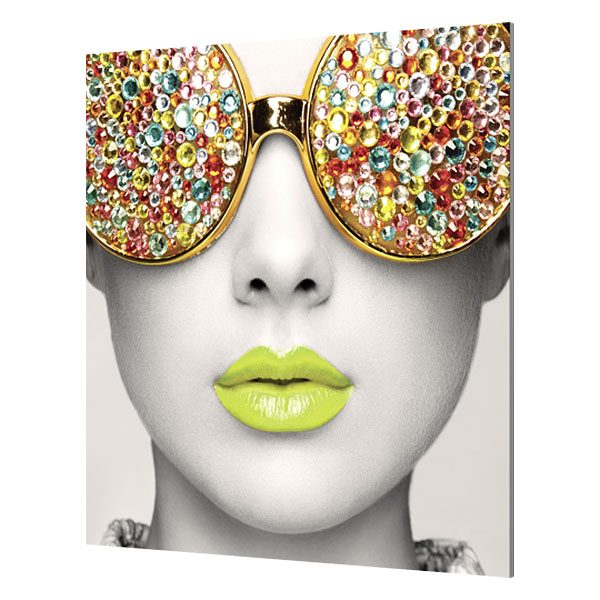 Vector Frame Edge Square 03 Fabric Poster Display Side View