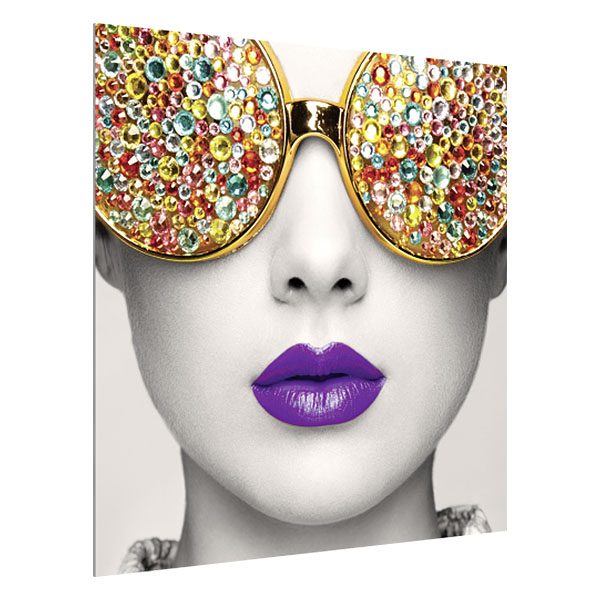 Vector Frame Edge Square 05 Fabric Poster Display Front View