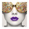 Vector Frame Edge Square 05 Fabric Poster Display Front View Front View