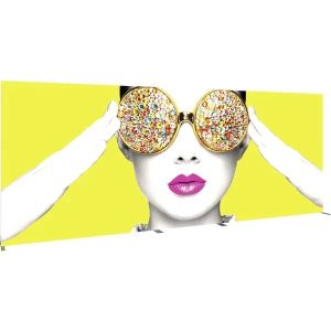 Angle View Vector Frame Light Box Rectangle 07 Fabric Banner Display