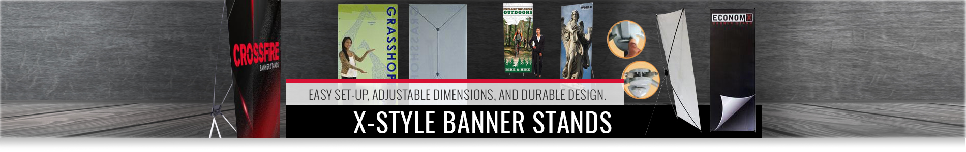 non retractable banner stands