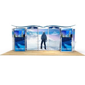 20ft Timberline Display with Closet Storage on Both Sides