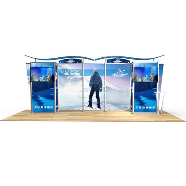 20ft hybrid timberline displays double panels front angle side