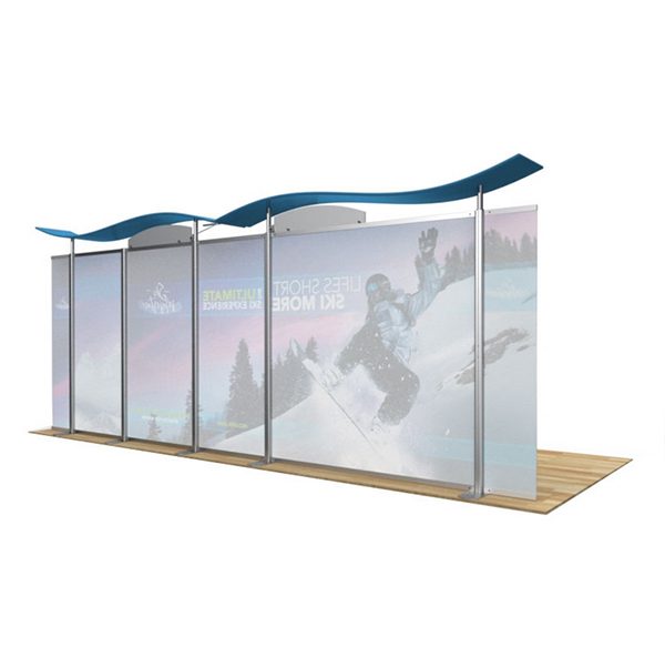 20ft hybrid timberline displays straight side panels back view