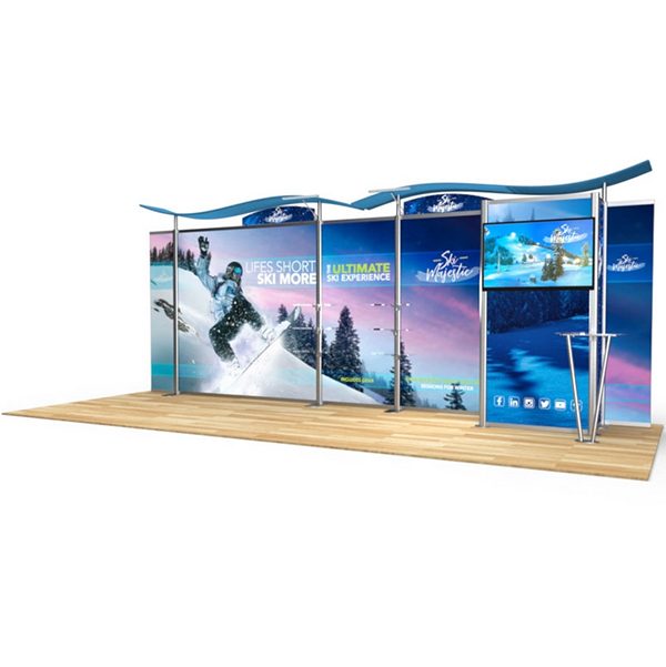 20ft hybrid timberline displays straight side panels side view