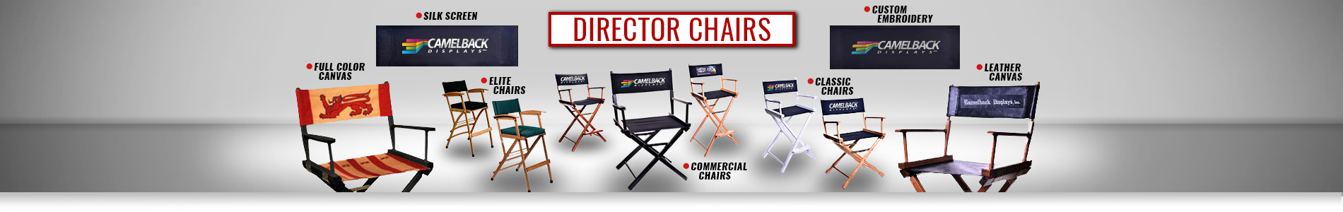 Gold Metal Commercial Director Chairs