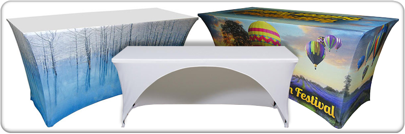 Digitally Printed Spandex Contour Table Covers