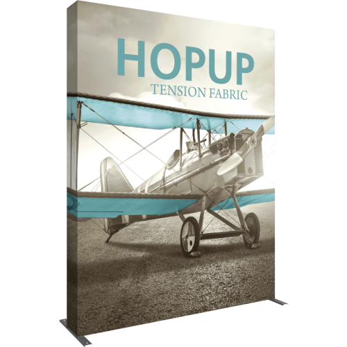 hopup 10ft straight tension fabric display full fitted graphic left