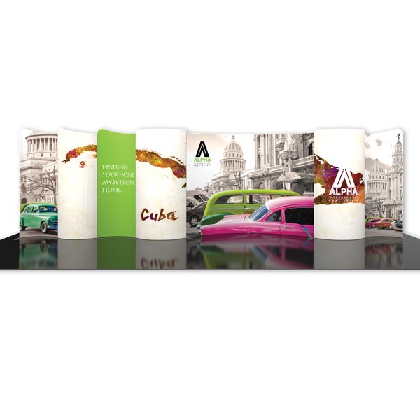 Modulate 30Ft Fabric Backwall Display