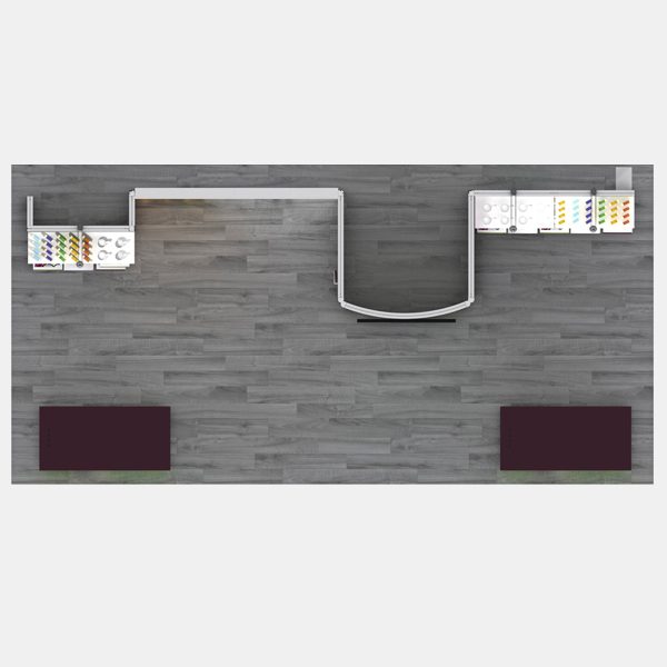 retail elo 20ft modular display system top