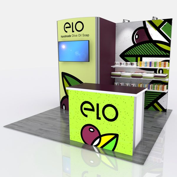 retail elo curved modular display system right