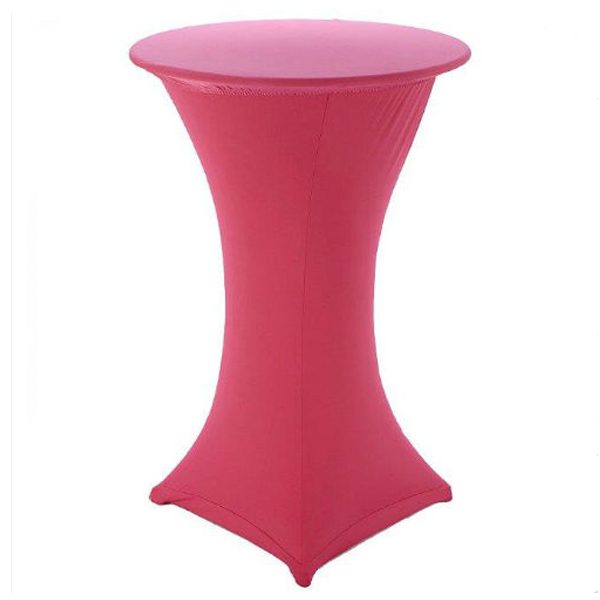 Spandex Table Covers round pink