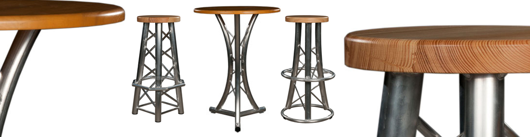 World Truss Table and Trussing Stools