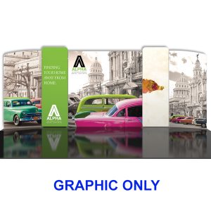 Modulate 20Ft Fabric Backwall Display 3 Graphics