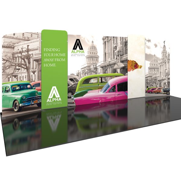 Modulate 20Ft Fabric Backwall Display 3 Kit