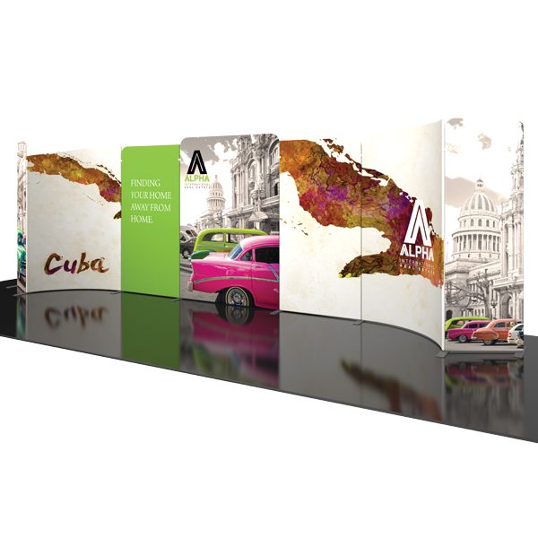 Modulate 30Ft Fabric Backwall Display 4 Exhibit