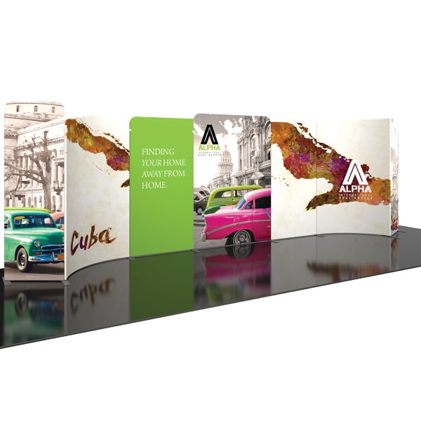 Modulate 30Ft Fabric Backwall Display 4 Kit
