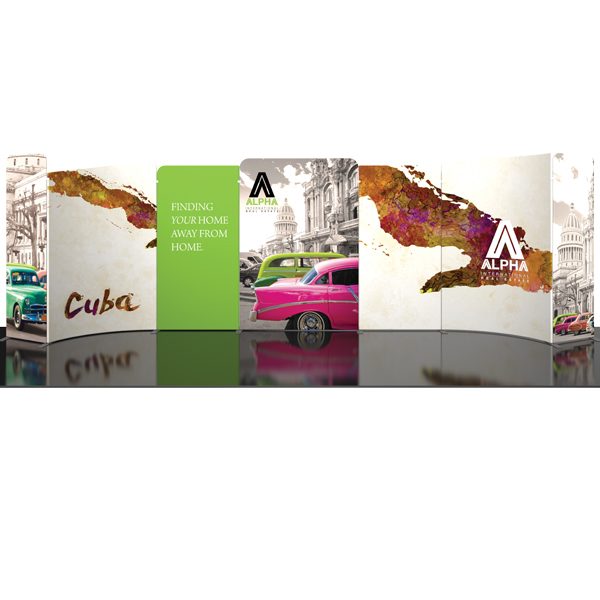 Modulate 30Ft Fabric Backwall Display 4 System