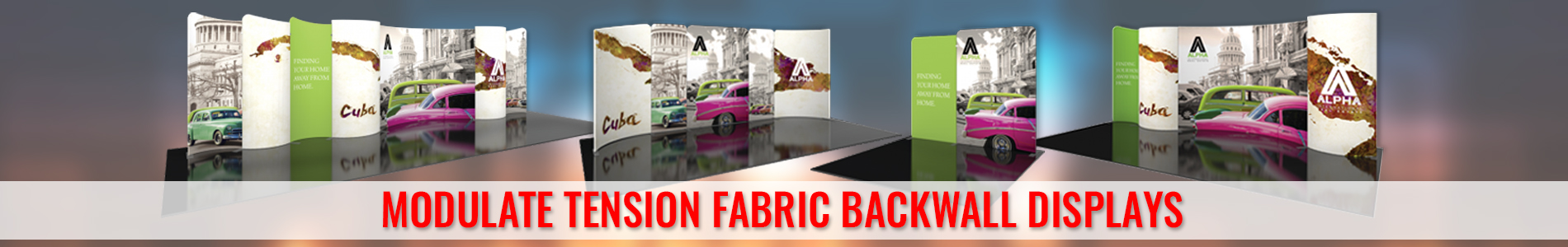 Modulate Tension Fabric Backwall Displays