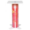 Twist Square Bar Table Charging Station White