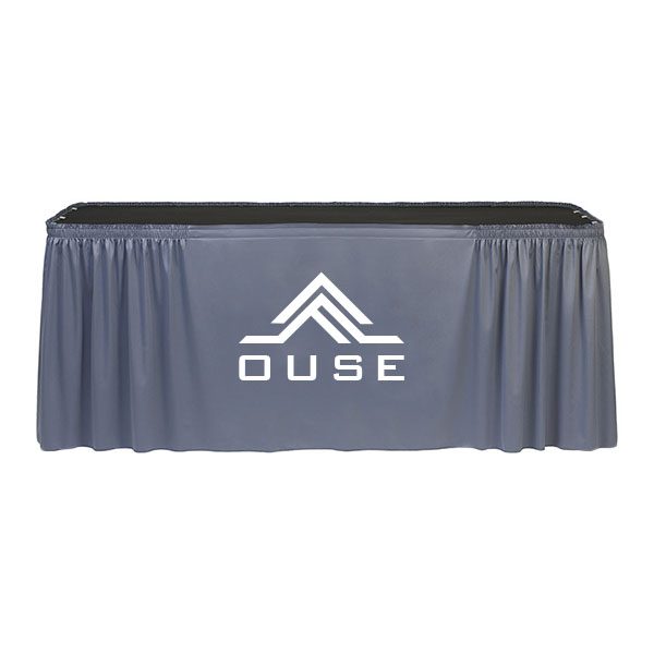 Wyndham Maxi Print Shirred Skirting Table One Color Logo